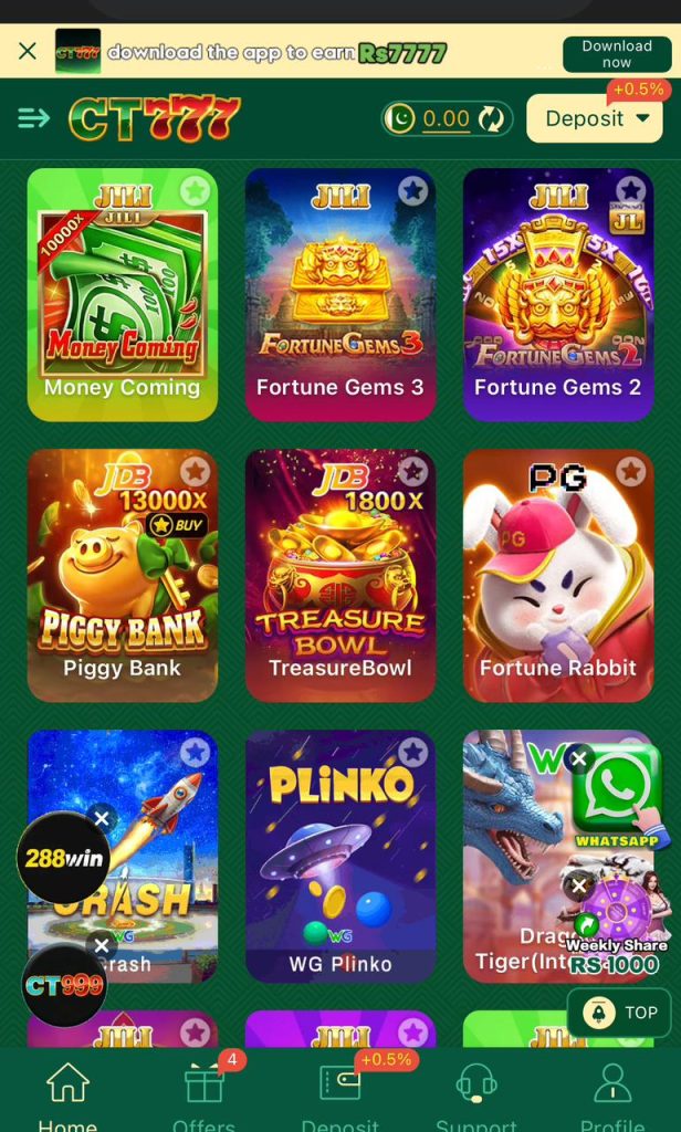 CT777 Game APK 2026 secure login screen on Android device