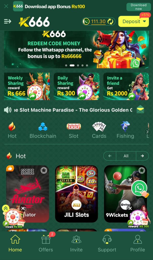 K666 Game APK 2026 secure login and registration screen