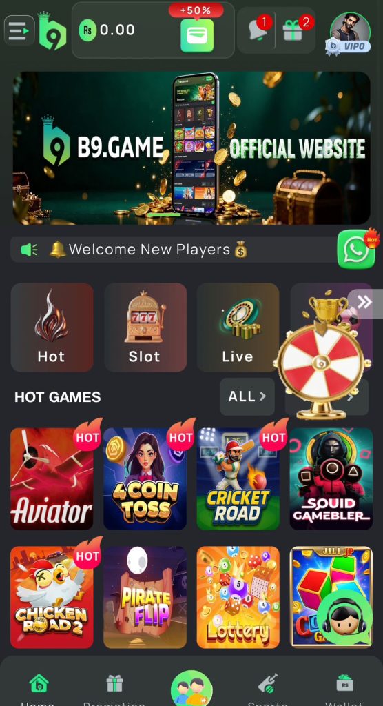 V9 Game online earning app gameplay screen