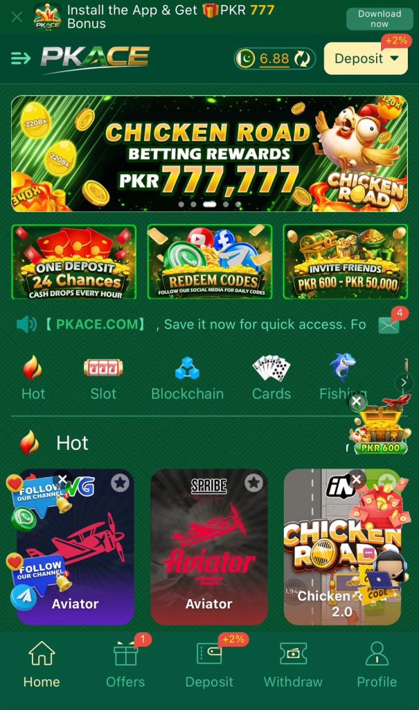 PKACE Game APK app interface gameplay earning platform