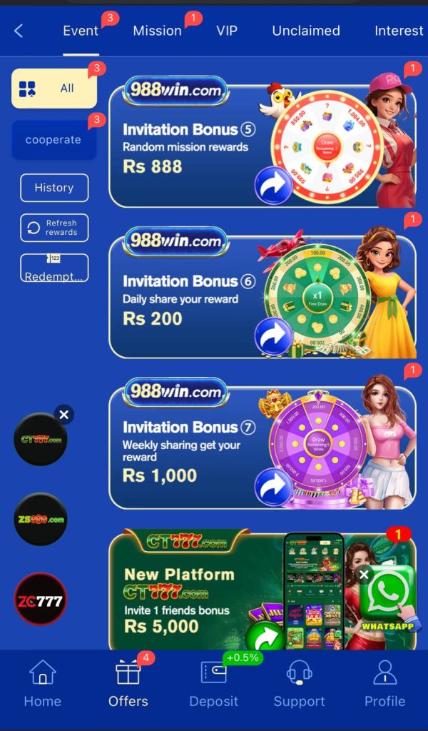 988Win game APK V3.56 bonus rewards