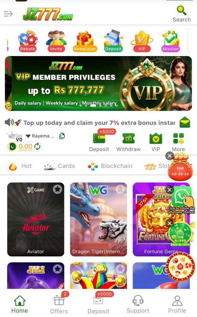 JZ777 game APK V1.56 gameplay screen