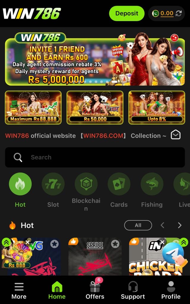 WIN786 game APK 2026 gameplay screen