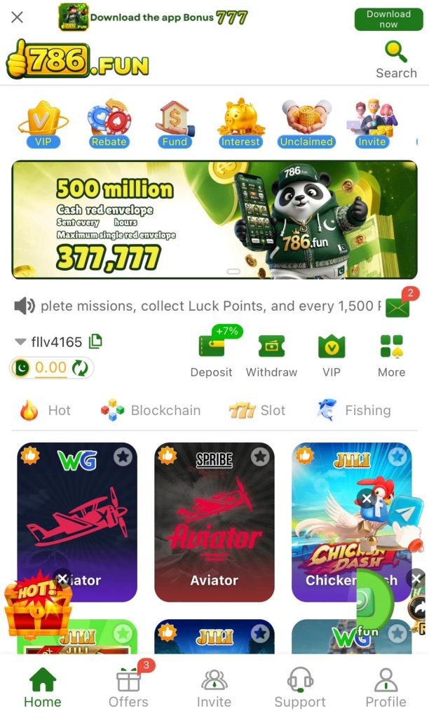 786Fun game APK V1.14 gameplay screen