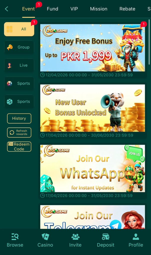 2GO game APK V1.56 bonus rewards