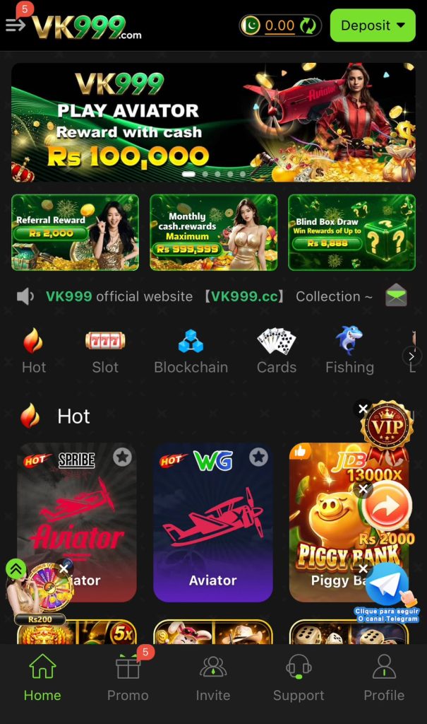 VK999 online earning game application