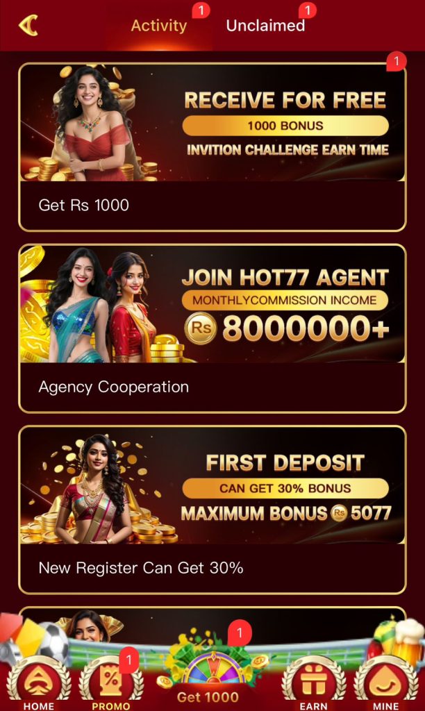 Hot77 New APK Game with daily rewards and bonuses