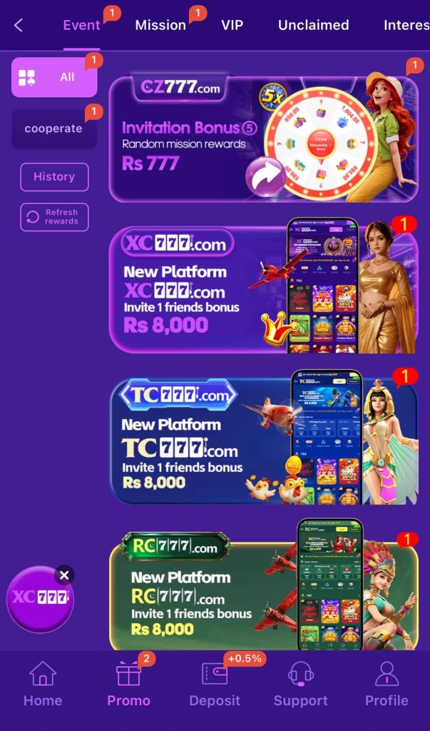 XC777 Game APK download interface showing secure registration, mobile gaming features, local payment methods, and a user-friendly dashboard for Pakistani users.
